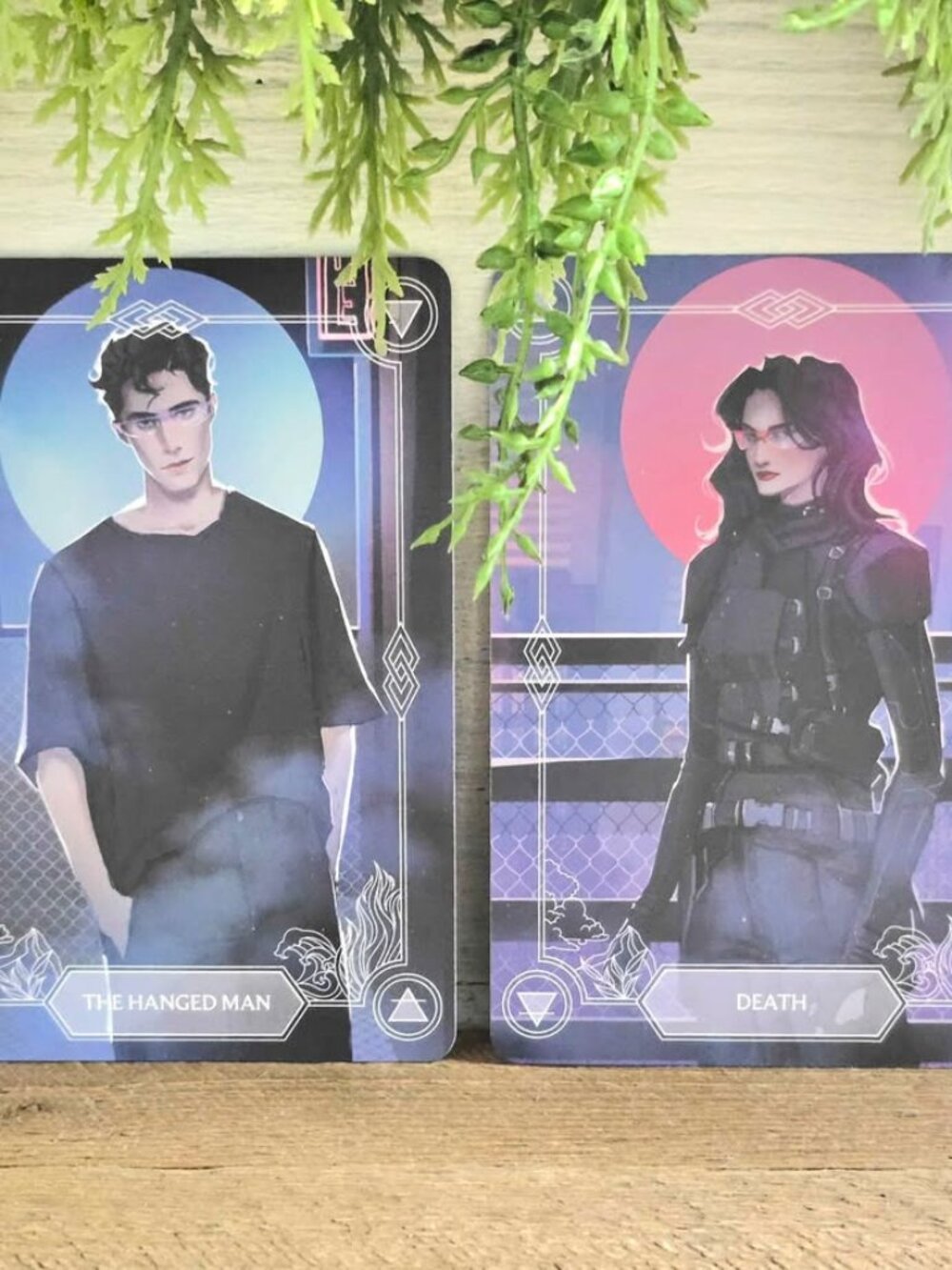 Fairyloot Coldwire by Chloe Gong Death & The Hanged Man Tarot Cards